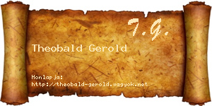 Theobald Gerold névjegykártya